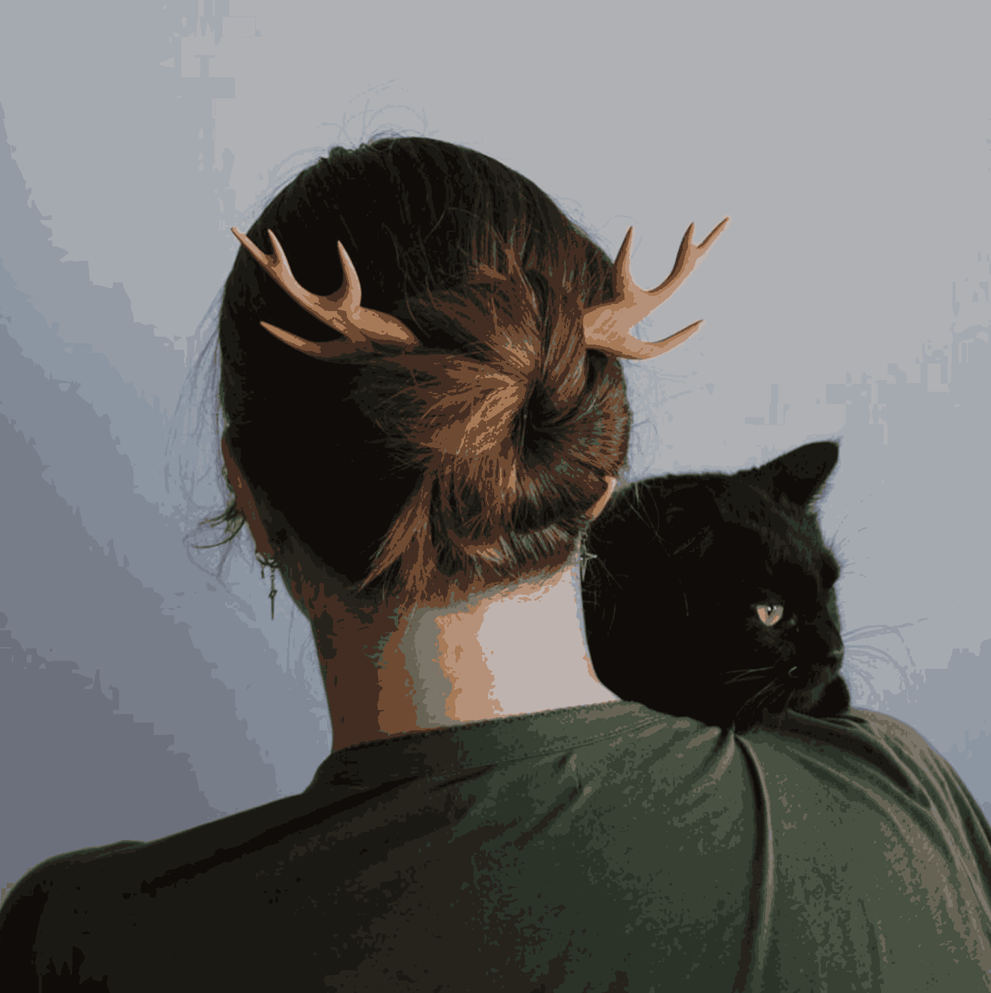 Wooden Deer Antler Hairpin Set – Handcrafted Hair Accessories